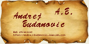 Andrej Budanović vizit kartica